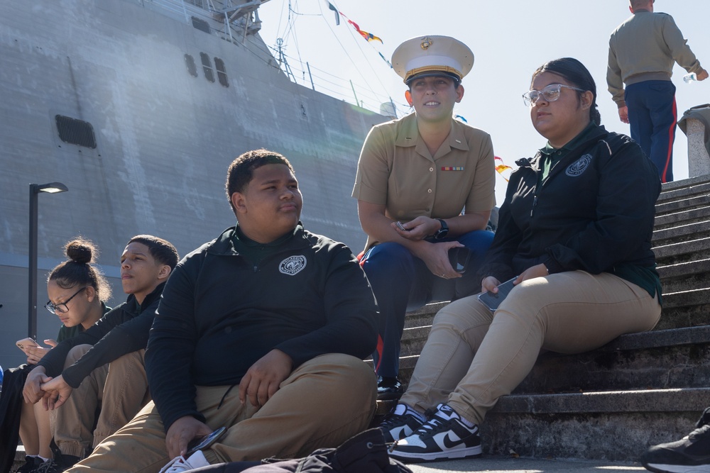 Navy Marine Corps Week; JROTC Visits the USS Cooperstown