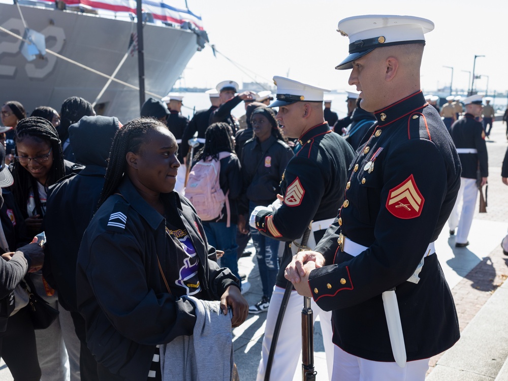 Navy Marine Corps Week; JROTC Visits the USS Cooperstown