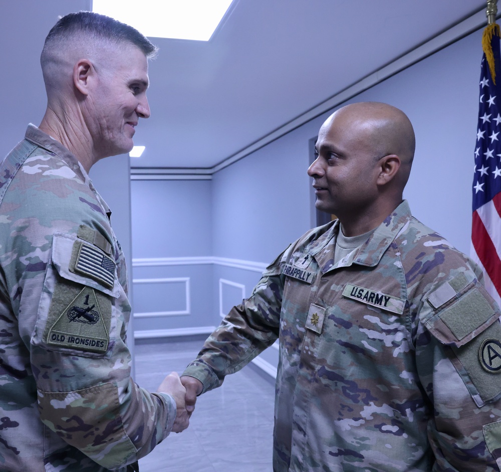 U.S. Army Chaplain Parappilly’s Promotion to Major