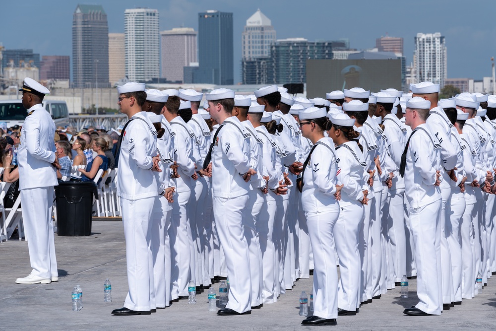 USS Jack H Lucas commissions at Port Tampa Bay