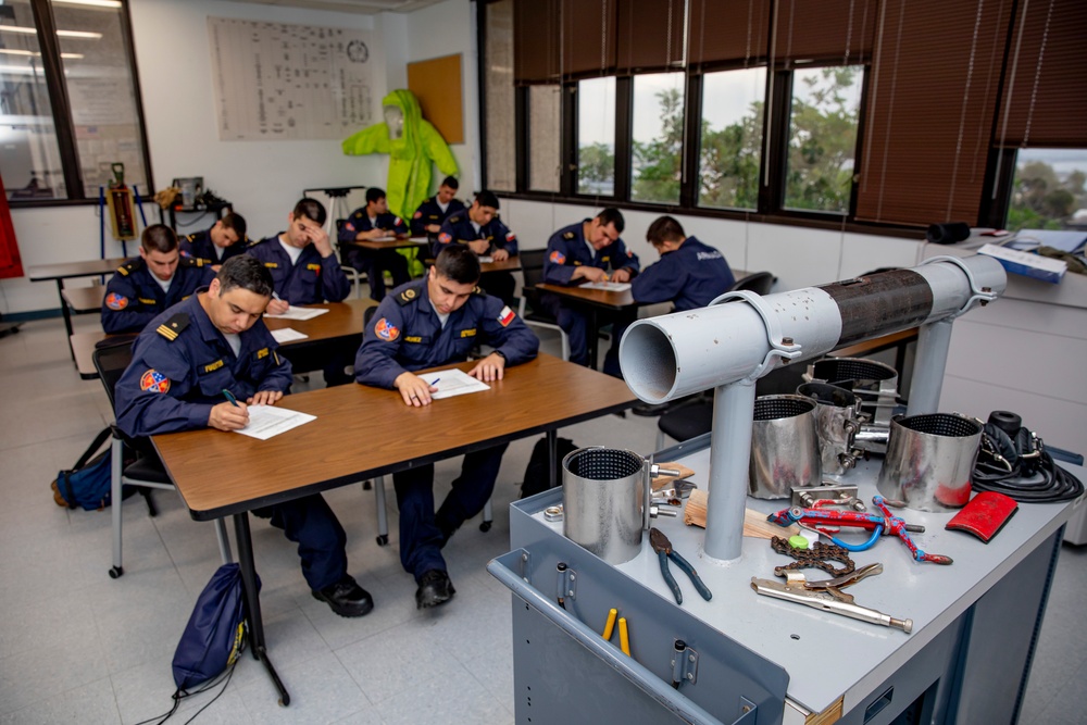 Chilean Sailors Simulate Damage Control