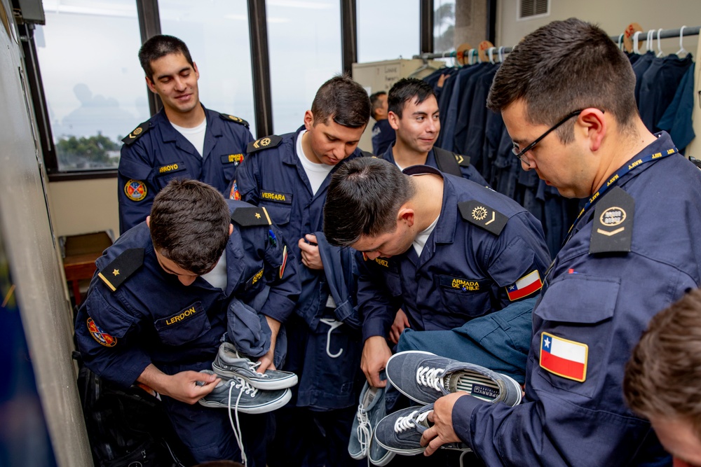 Chilean Sailors Simulate Damage Control