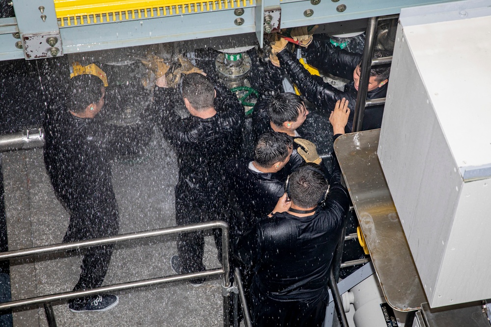 Chilean Sailors Simulate Damage Control