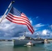 USS Frank Cable (AS 40) arrives to Guam