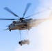 U.S. Marine Corps CH-53 helicopters execute battle drills and external lifts