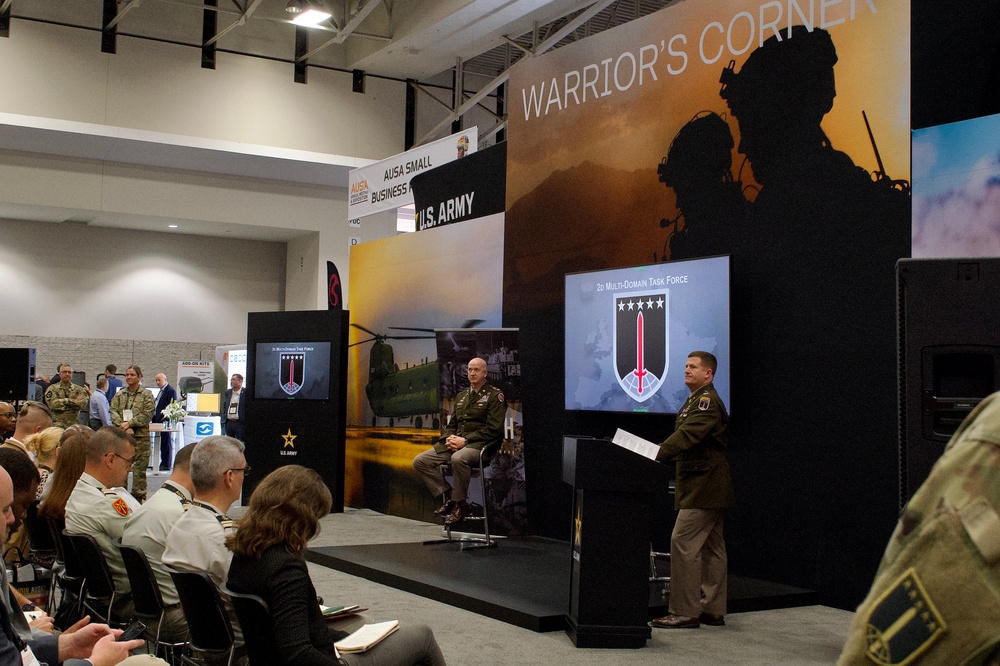 2nd Multi-Domain Task Force, presented a Warriors Corner titled ‘Theater Fires and Multidomain Operations’