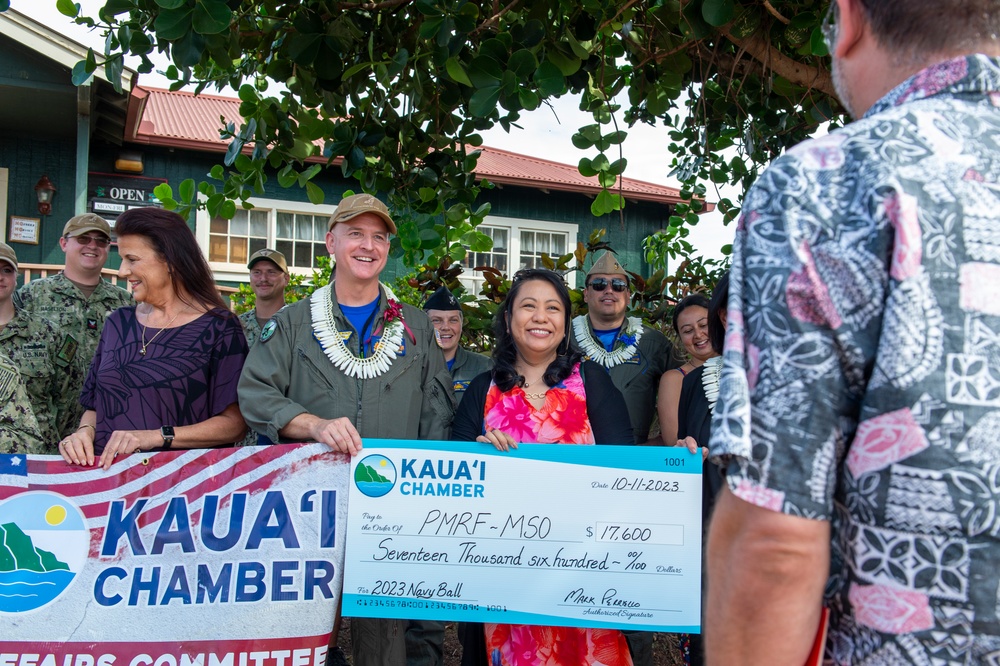 Kauai Chamber of Commerce Donates $17,600 for Pacific Missile Range Facility's Navy Birthday Ball