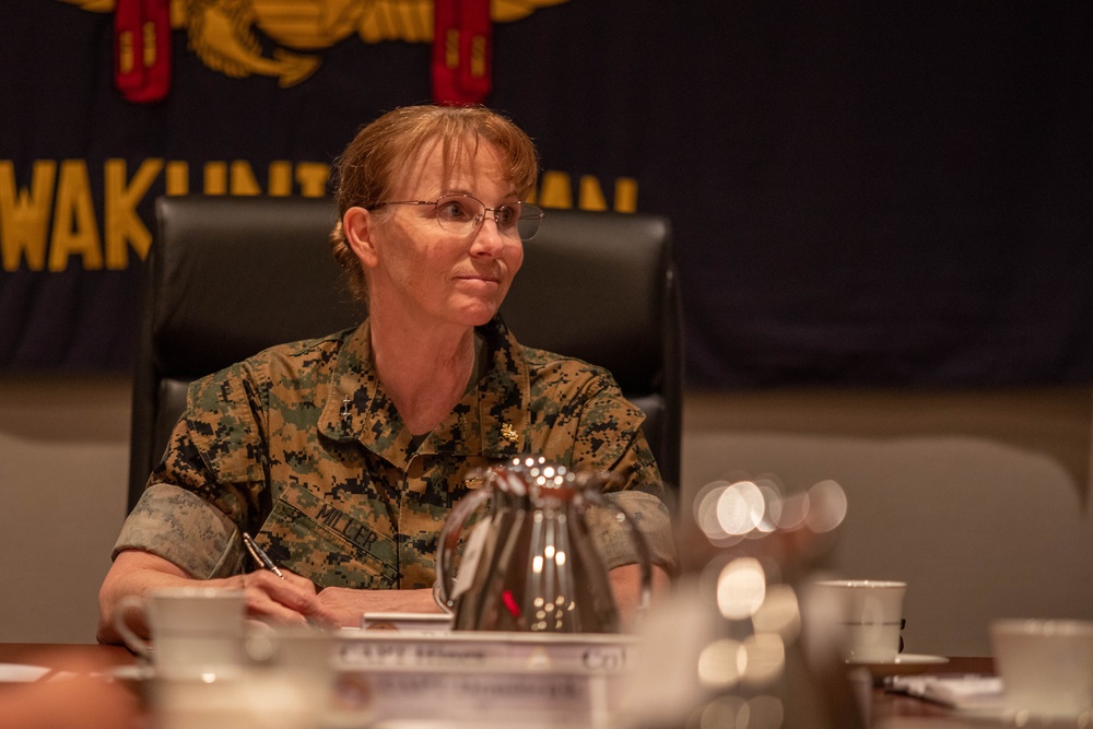 Helping Hand: U.S. Navy Rear Adm. Pamela Miller, Medical Officer of the Marine Corps, visits Marine Corps Air Station Iwakuni