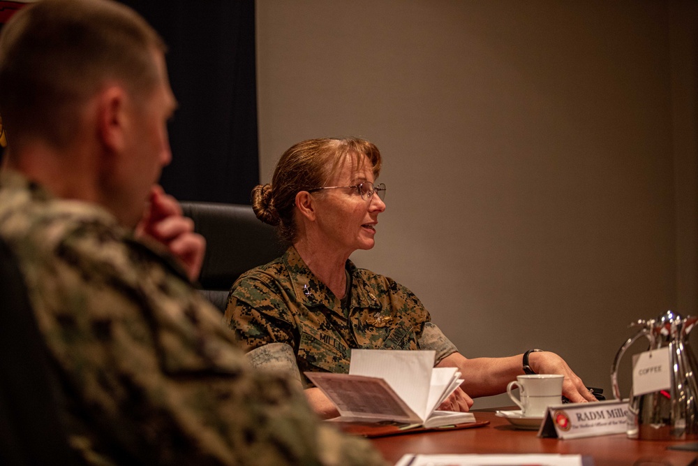 Helping Hand: U.S. Navy Rear Adm. Pamela Miller, Medical Officer of the Marine Corps, visits Marine Corps Air Station Iwakuni