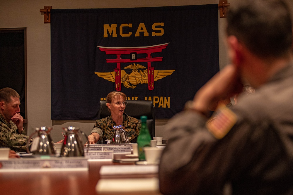 Helping Hand: U.S. Navy Rear Adm. Pamela Miller, Medical Officer of the Marine Corps, visits Marine Corps Air Station Iwakuni