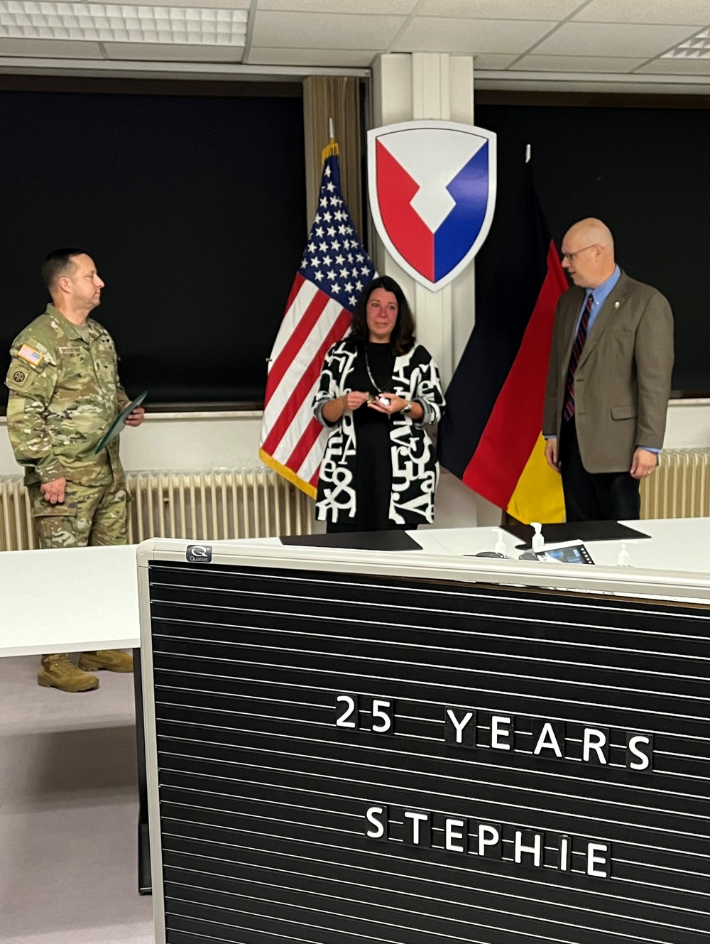 405th AFSB Base Support Operations Maintenance director honored for her 25 years of service