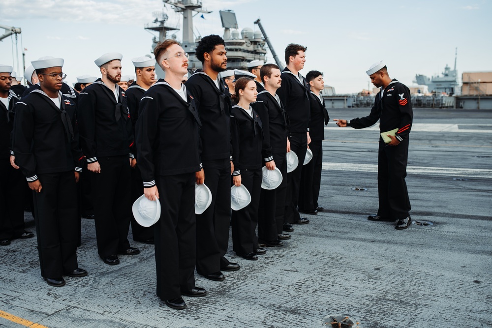 George Washington Shifts to Cold Weather Uniforms