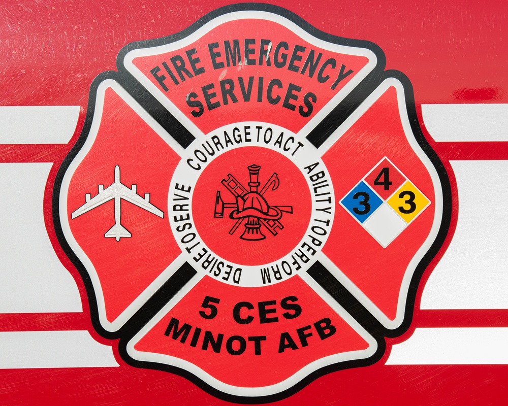 Minot AFB Fire Department executes fire drill