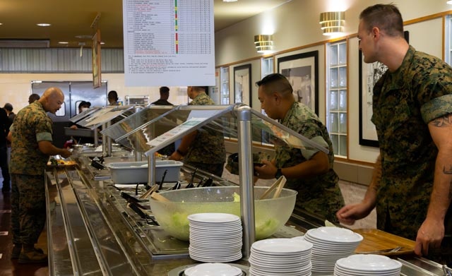 Honoring 248 Years: Camp Foster Mess Hall for the U.S. Navy's Birthday Meal