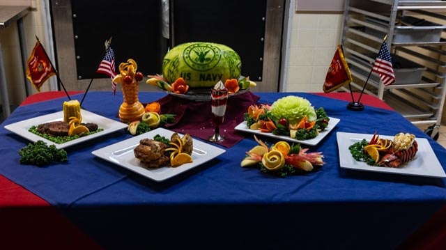 Honoring 248 Years: Camp Foster Mess Hall for the U.S. Navy's Birthday Meal