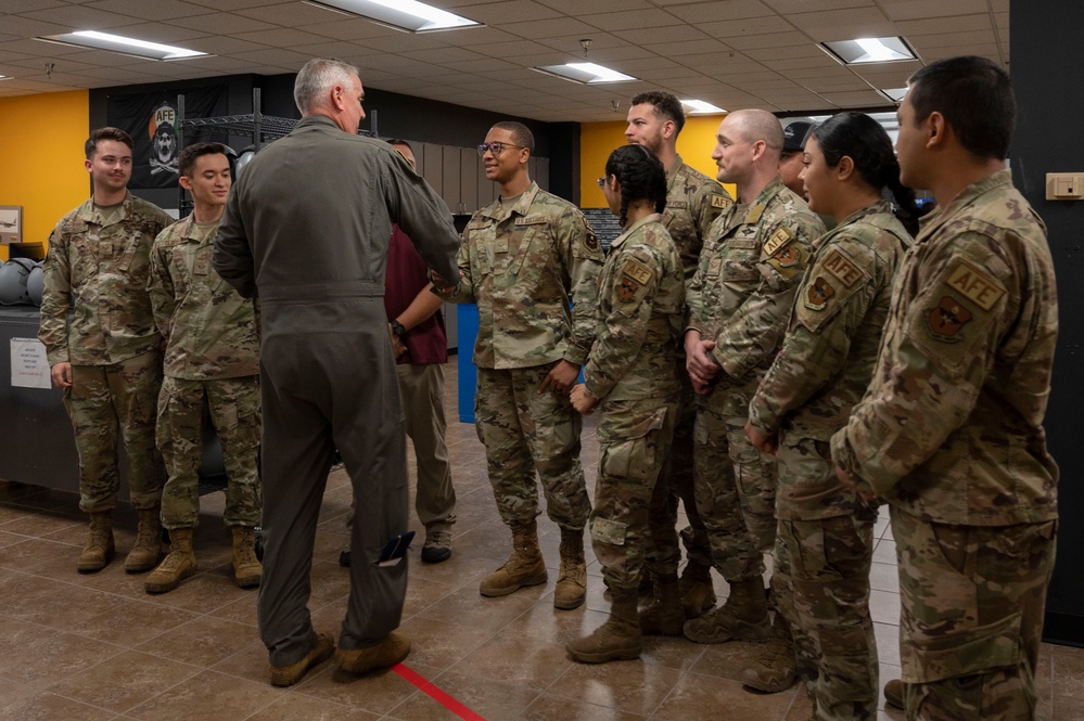 Air Mobility Command commander Gen. Mike Minihan visits Laughlin AFB