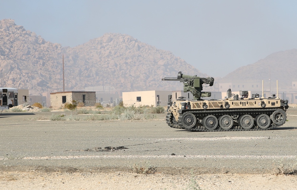 Robotic Combat Vehicle (Light) Prototype during Soldier Experimentation at the National Training Center