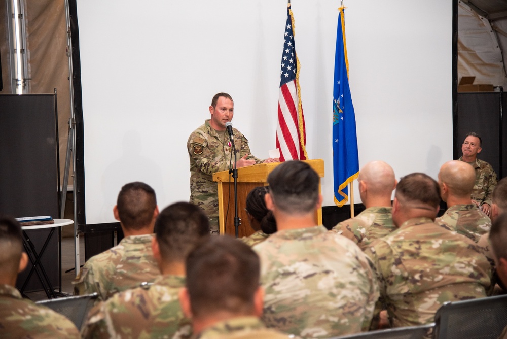 378th ELRS holds change of command ceremony