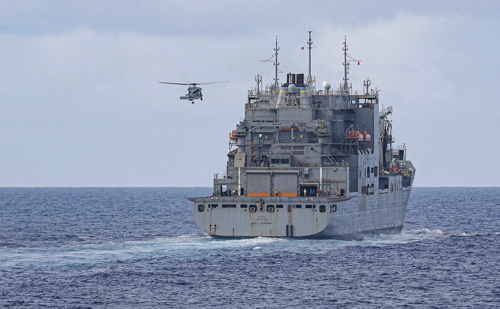 USS Dewey (DDG 105) Conducts Replenishment-at-Sea Exercise During Maritime Training Activity Sama Sama