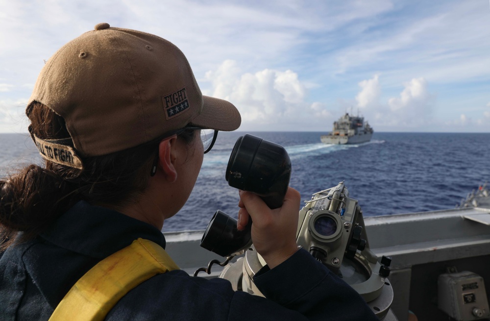 USS Dewey (DDG 105) Conducts Replenishment-at-Sea Exercise During Maritime Training Activity Sama Sama