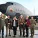 Families of 100th BG veterans join 100th ARW for ‘Squawkin Hawk’ nose art dedication on KC-135