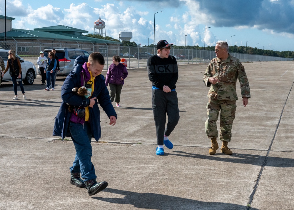 Joint Base Cape Cod Welcomes Latham Centers Students to be ‘Airmen for a Day’