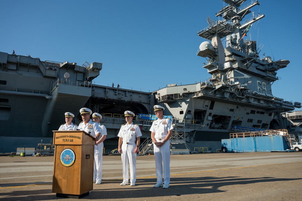 USS Dwight D. Eisenhower Carrier Strike Group Leadership Media Availability