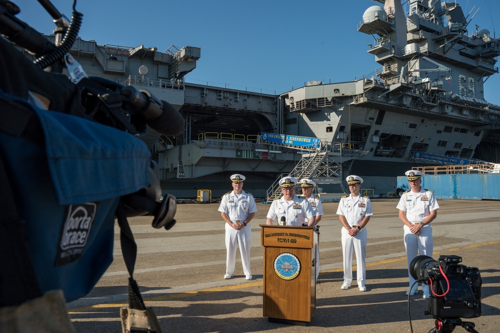 USS Dwight D. Eisenhower Carrier Strike Group Leadership Media Availability