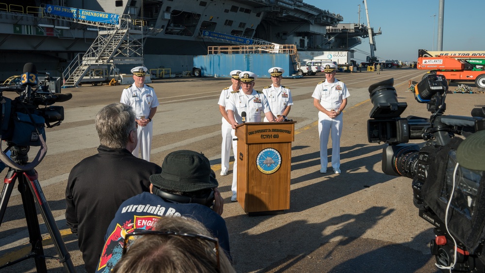 USS Dwight D. Eisenhower Carrier Strike Group Leadership Media Availability