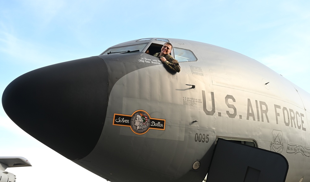 ‘Silver Dollar’ nose art dedication shares latest heritage of 100th ARW KC-135 fleet