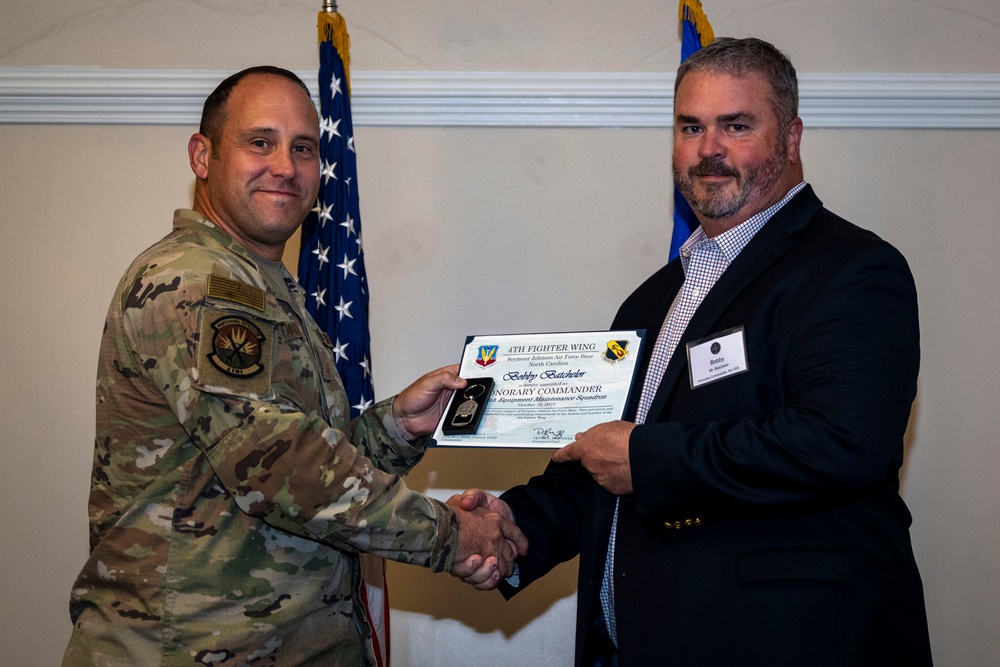 4th FW holds honorary commander induction ceremony