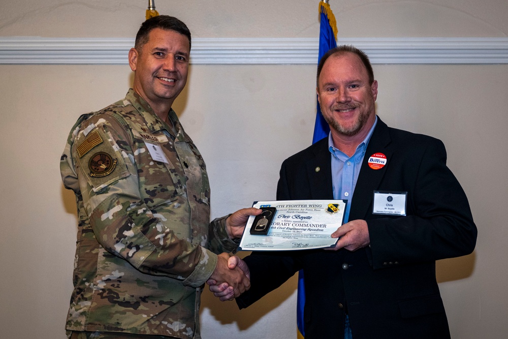 4th FW holds honorary commander induction ceremony