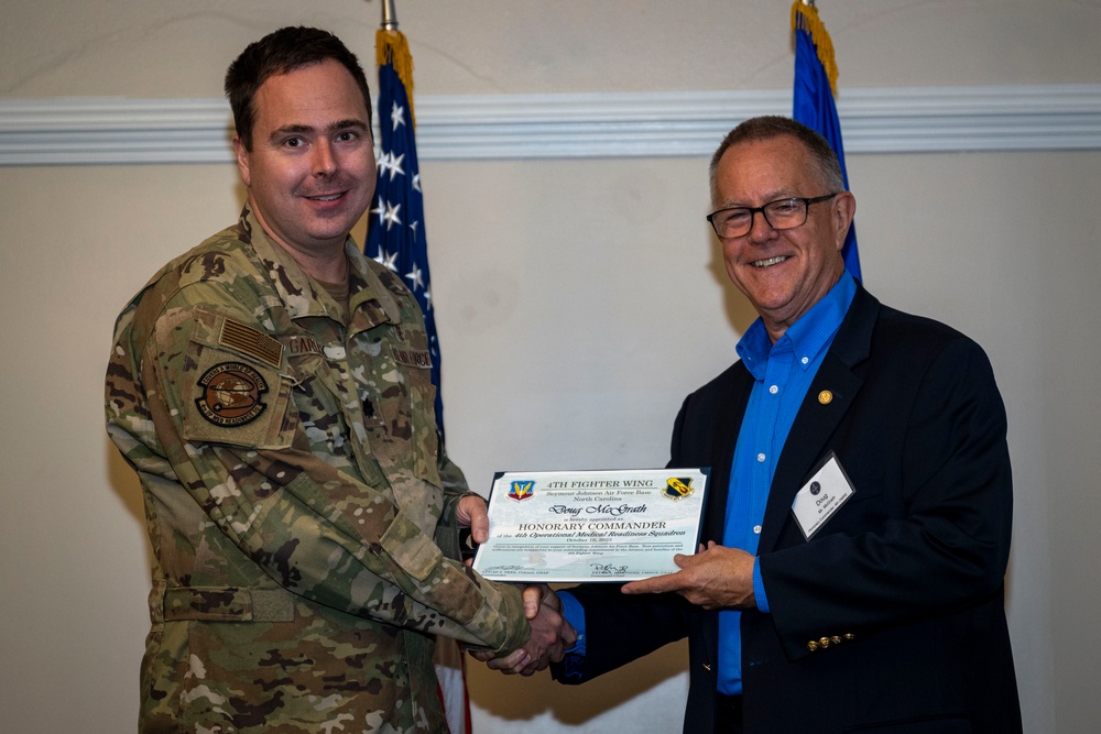 4th FW holds honorary commander induction ceremony