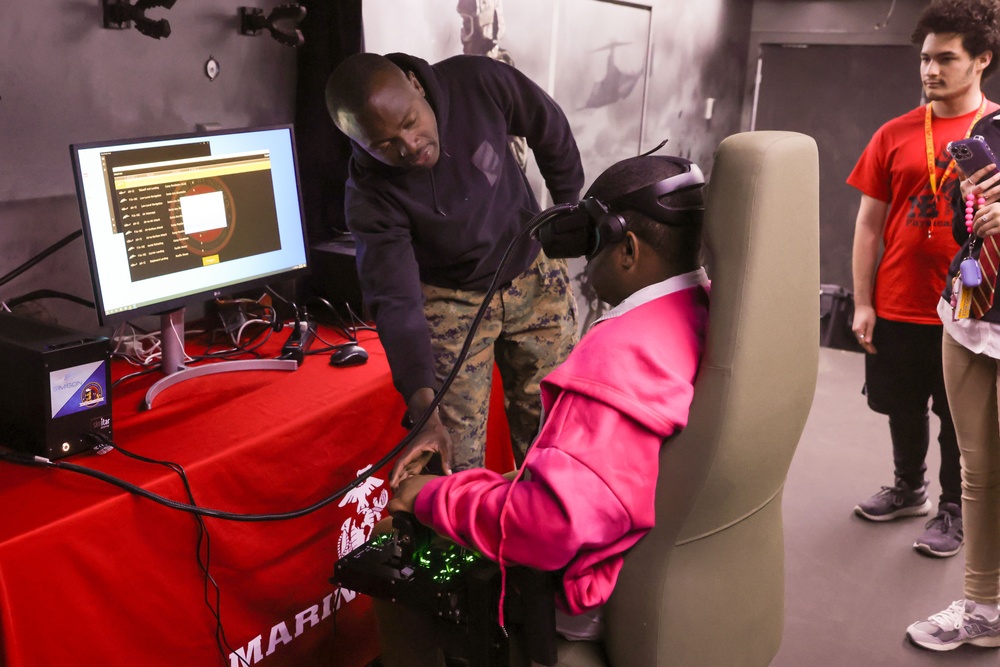 U.S. Marines Visit North East High School During Navy-Marine Week Philadelphia