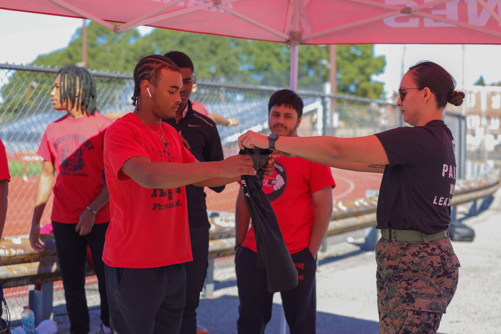 U.S. Marines Visit North East High School During Navy-Marine Week Philadelphia