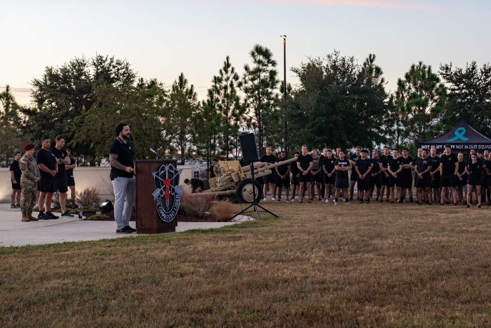 7th Special Forces Group (Airborne) holds a Suicide Prevention Run.