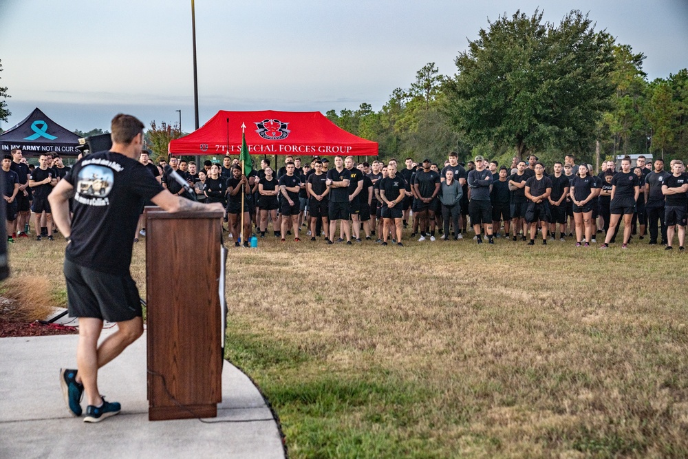 7th Special Forces Group (Airborne) holds a Suicide Prevention Run.