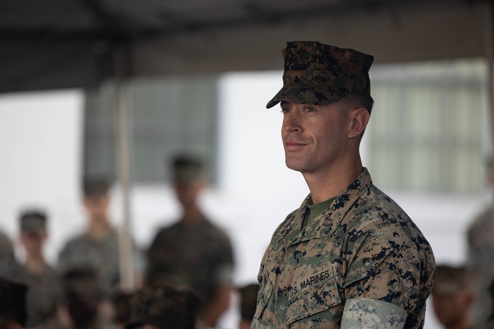 1st Marine Division hosts morning colors ceremony