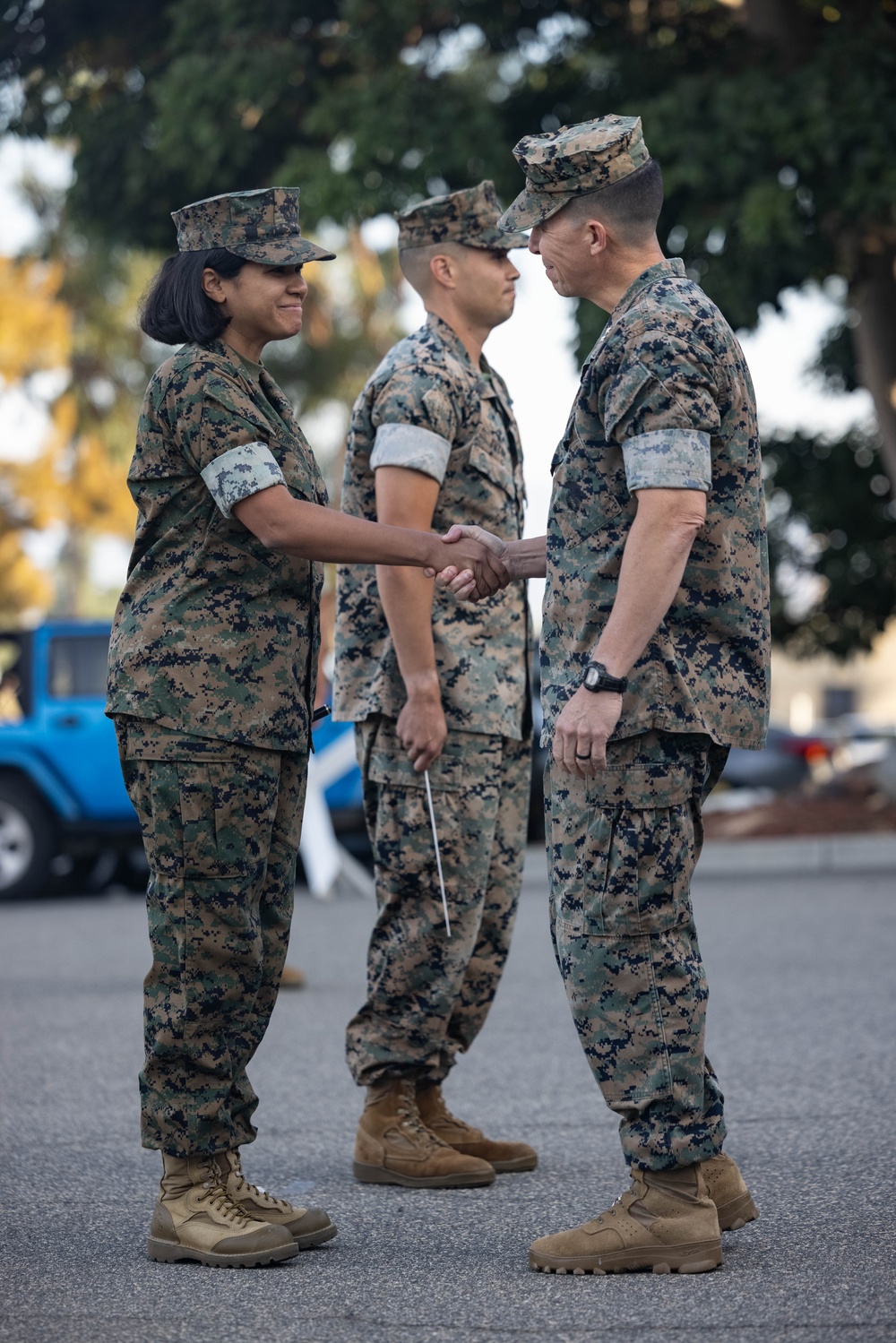 1st Marine Division hosts morning colors ceremony