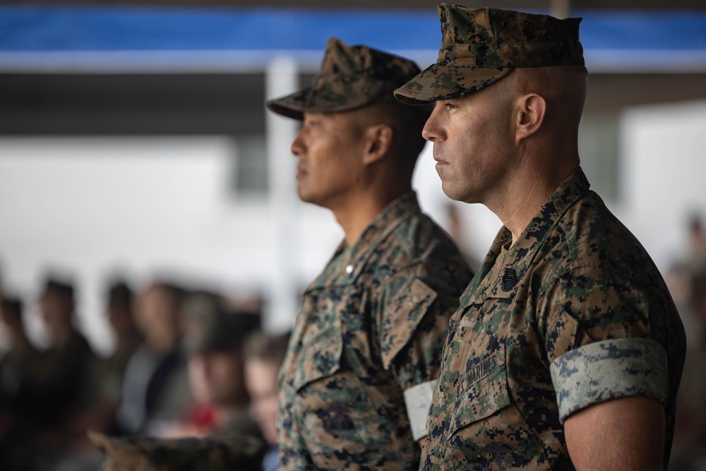 1st Marine Division hosts morning colors ceremony