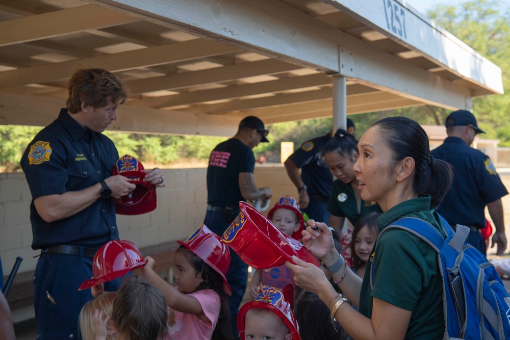 PMRF Fire and Emergency Services department teach fire prevention awareness.