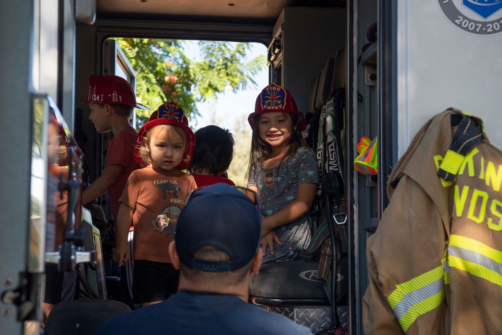 PMRF Fire and Emergency Services department teach fire prevention awareness.