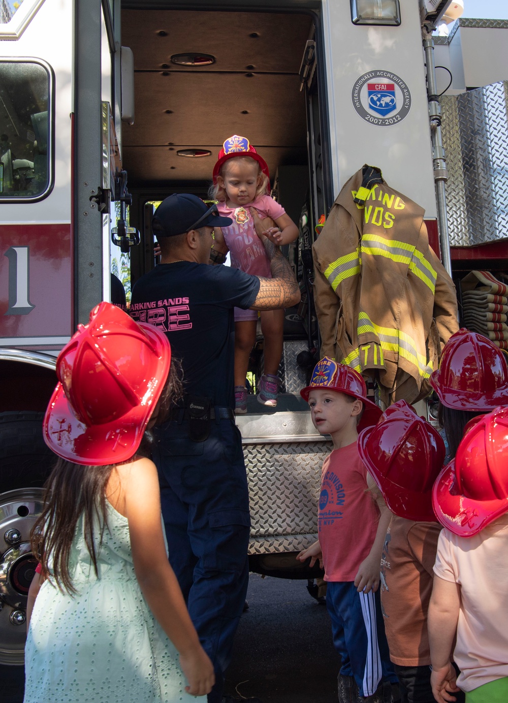 PMRF Fire and Emergency Services department teach fire prevention awareness.