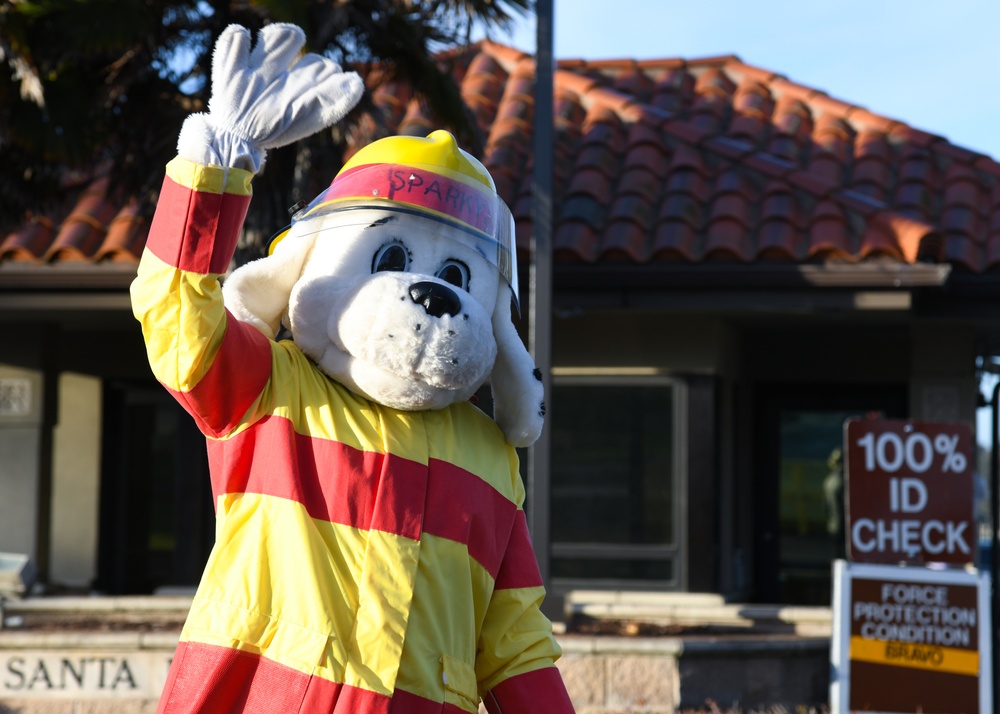 Sparky Greets Visitors at Vandenberg