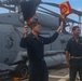 Sailors aboard the USS Rafael Peralta (DDG 115) conduct a crash and salvage drill