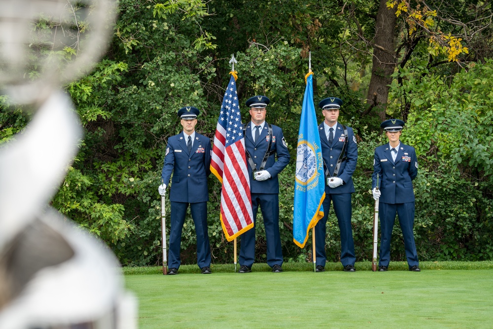 114th Fighter Wing performs during the Sanford Invitational Opening Ceremony