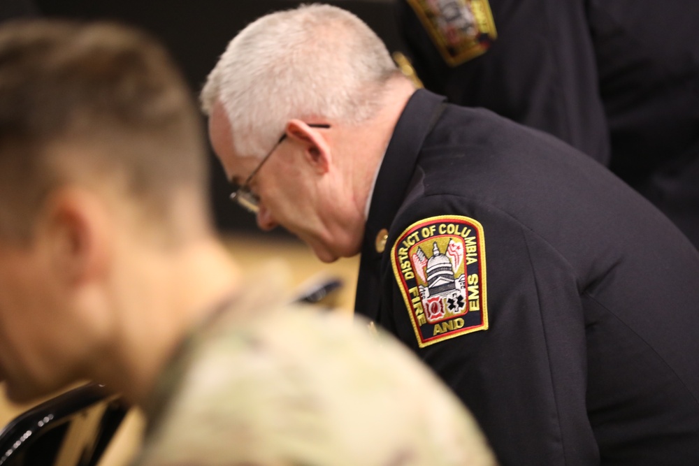 The District of Columbia National Guard’s 33rd Civil Support Team conducts a change of command ceremony