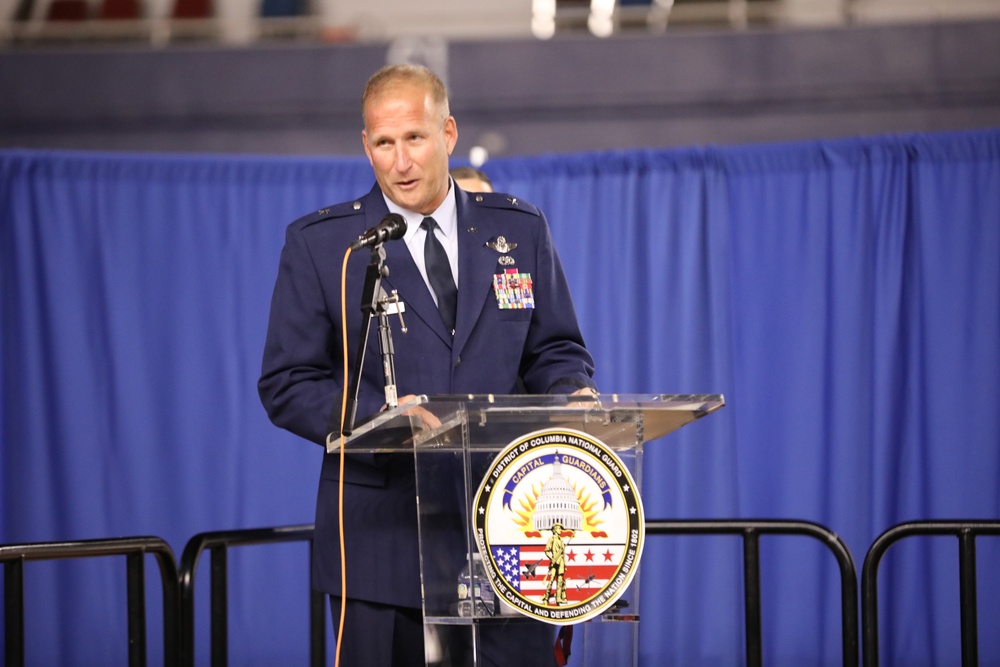 The District of Columbia National Guard’s 33rd Civil Support Team conducts a change of command ceremony