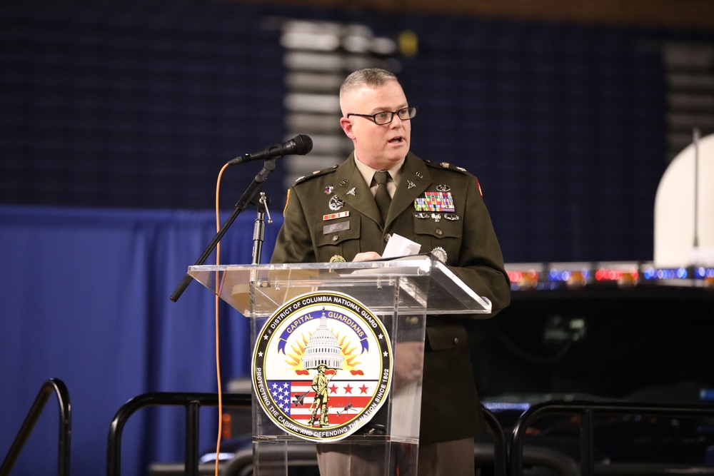 The District of Columbia National Guard’s 33rd Civil Support Team conducts a change of command ceremony