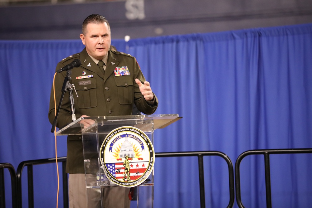 The District of Columbia National Guard’s 33rd Civil Support Team conducts a change of command ceremony